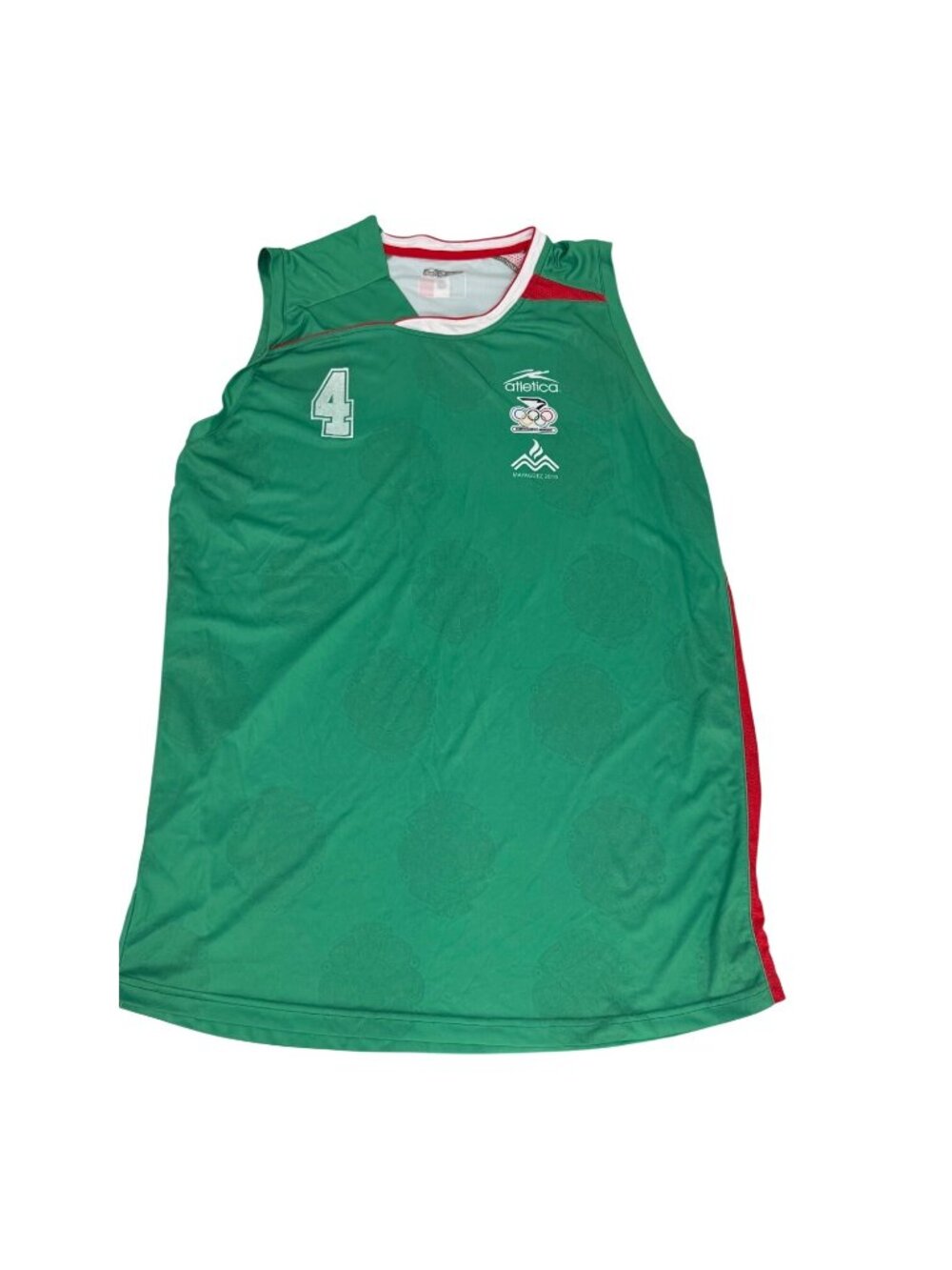 Atletica Mexico Mayaguez 2010 Green Basketball Jersey #4 Size XXXL